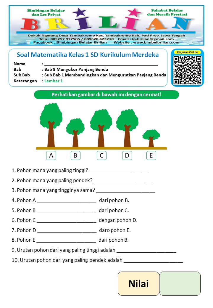 Ternyata Ini 50 Butir Soal Kelas 1 SD Paling Efektif Untuk Melatih Kecerdasan Anak Ternyata Ini 50 Butir Soal Kelas 1 SD Paling Efektif Untuk Melatih Kecerdasan Anak